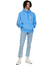 Sweat à capuche imprimé bleu clair Eytys