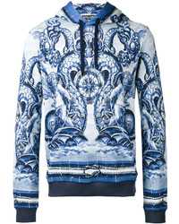 Sweat à capuche imprimé bleu clair Dolce & Gabbana
