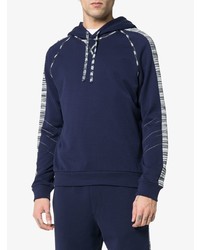 Sweat à capuche imprimé bleu marine Missoni