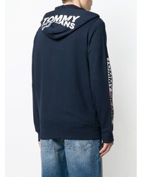 Sweat à capuche imprimé bleu marine Tommy Jeans