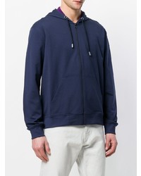 Sweat à capuche imprimé bleu marine Kenzo