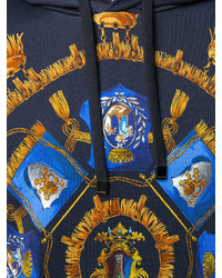 Sweat à capuche imprimé bleu marine Dolce & Gabbana