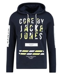 Sweat à capuche imprimé bleu marine Jack & Jones