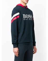 Sweat à capuche imprimé bleu marine BOSS HUGO BOSS