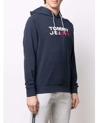 Sweat à capuche imprimé bleu marine Tommy Jeans