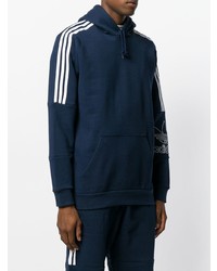 Sweat à capuche imprimé bleu marine adidas