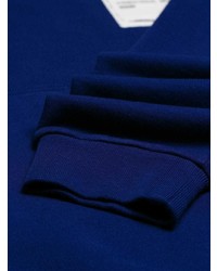 Sweat à capuche imprimé bleu marine Maison Margiela