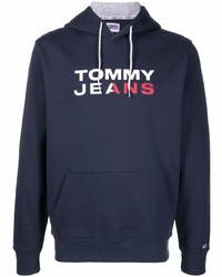 Sweat à capuche imprimé bleu marine Tommy Jeans
