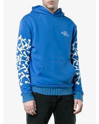 Sweat à capuche imprimé bleu Amiri