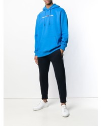 Sweat à capuche imprimé bleu Tommy Jeans