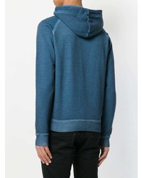 Sweat à capuche imprimé bleu DSQUARED2