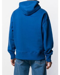 Sweat à capuche imprimé bleu Tommy Jeans