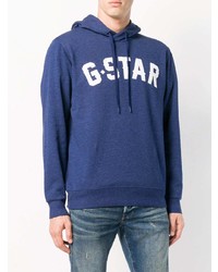 Sweat à capuche imprimé bleu G-Star Raw Research