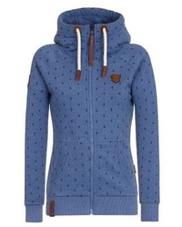 Sweat à capuche imprimé bleu Naketano