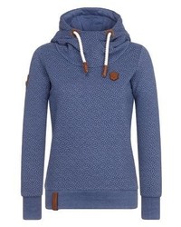 Sweat à capuche imprimé bleu Naketano