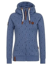 Sweat à capuche imprimé bleu Naketano