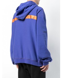 Sweat à capuche imprimé bleu Heron Preston