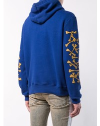 Sweat à capuche imprimé bleu Amiri