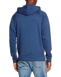 Sweat à capuche imprimé bleu