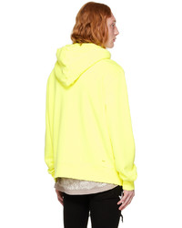 Sweat à capuche imprimé chartreuse Amiri