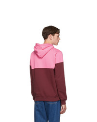 Sweat à capuche imprimé fuchsia Kenzo