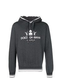 Sweat à capuche imprimé gris foncé Dolce & Gabbana