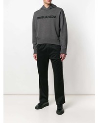 Sweat à capuche imprimé gris foncé DSQUARED2