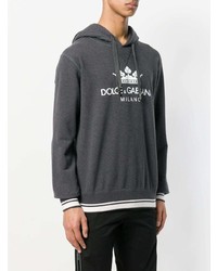 Sweat à capuche imprimé gris foncé Dolce & Gabbana