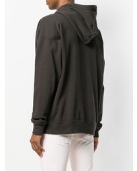 Sweat à capuche imprimé gris foncé Isabel Marant