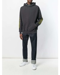 Sweat à capuche imprimé gris foncé Rhude