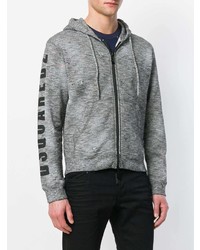 Sweat à capuche imprimé gris foncé DSQUARED2