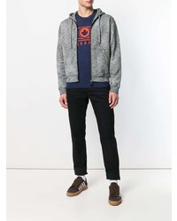 Sweat à capuche imprimé gris foncé DSQUARED2