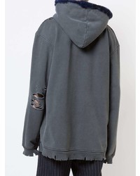 Sweat à capuche imprimé gris foncé Alchemist