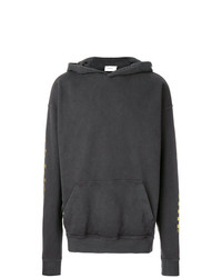 Sweat à capuche imprimé gris foncé Rhude