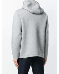 Sweat à capuche imprimé gris Emporio Armani