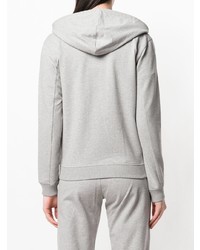 Sweat à capuche imprimé gris Courreges