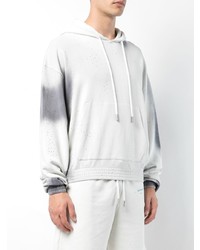 Sweat à capuche imprimé gris Off-White