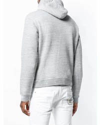 Sweat à capuche imprimé gris DSQUARED2