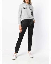 Sweat à capuche imprimé gris Chiara Ferragni