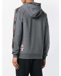 Sweat à capuche imprimé gris Plein Sport