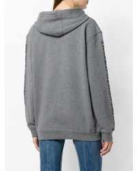 Sweat à capuche imprimé gris McQ Alexander McQueen