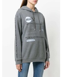 Sweat à capuche imprimé gris McQ Alexander McQueen