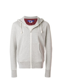 Sweat à capuche imprimé gris Junya Watanabe MAN