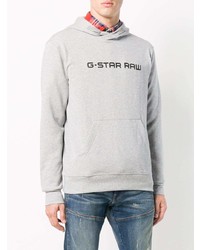 Sweat à capuche imprimé gris G-Star Raw Research