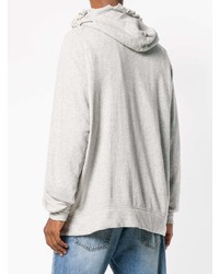 Sweat à capuche imprimé gris R13