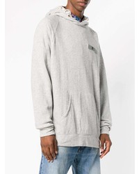 Sweat à capuche imprimé gris R13