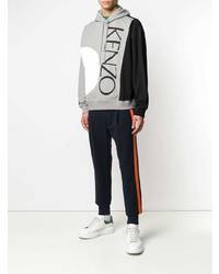 Sweat à capuche imprimé gris Kenzo