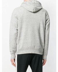 Sweat à capuche imprimé gris MAISON KITSUNÉ