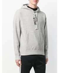 Sweat à capuche imprimé gris MAISON KITSUNÉ