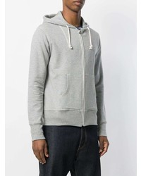 Sweat à capuche imprimé gris Junya Watanabe MAN